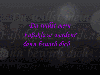 Fußsklave? Bewirb dich!
