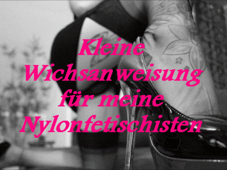 Wichsanweisung für meine Nylonfetischisten ...